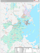 Suffolk County, MA Digital Map Premium Style