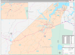 Suffolk County, VA Digital Map Premium Style