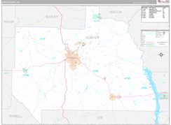 Sumter County, GA Digital Map Premium Style
