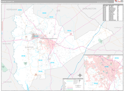 Sumter County, SC Digital Map Premium Style