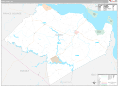 Surry County, VA Digital Map Premium Style