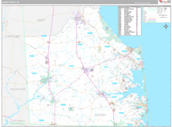 Sussex County, DE Digital Map Premium Style