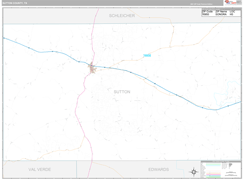 Sutton County, TX Digital Map Premium Style