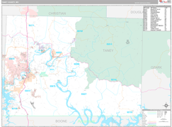 Taney County, MO Digital Map Premium Style