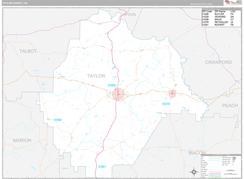 Taylor County, GA Digital Map Premium Style