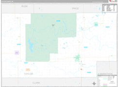 Taylor County, WI Digital Map Premium Style