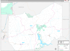 Taylor County, WV Digital Map Premium Style