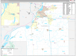 Tazewell County, IL Digital Map Premium Style