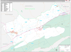 Tazewell County, VA Digital Map Premium Style