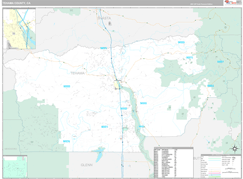 Tehama County, CA Digital Map Premium Style