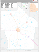 Terrell County, GA Digital Map Premium Style