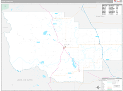 Teton County, MT Digital Map Premium Style