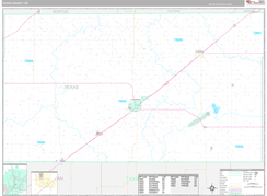 Texas County, OK Digital Map Premium Style