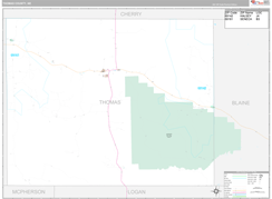 Thomas County, NE Digital Map Premium Style