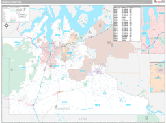 Thurston County, WA Digital Map Premium Style