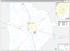 Tift County, GA Digital Map Premium Style