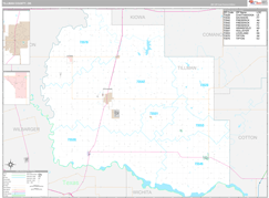 Tillman County, OK Digital Map Premium Style