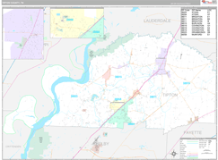 Tipton County, TN Digital Map Premium Style