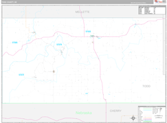 Todd County, SD Digital Map Premium Style