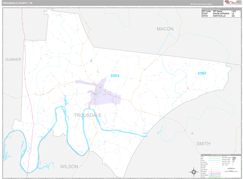 Trousdale County, TN Digital Map Premium Style