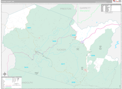 Tucker County, WV Digital Map Premium Style