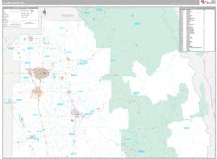 Tulare County, CA Digital Map Premium Style