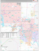 Tulsa County, OK Digital Map Premium Style