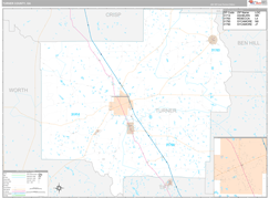 Turner County, GA Digital Map Premium Style