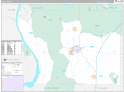 Union County, IL Digital Map Premium Style