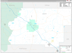 Union County, MS Digital Map Premium Style