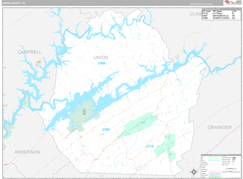 Union County, TN Digital Map Premium Style