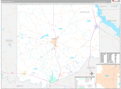 Upshur County, TX Digital Map Premium Style