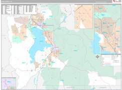 Utah County, UT Digital Map Premium Style