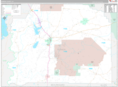 Vernon Parish (County), LA Digital Map Premium Style