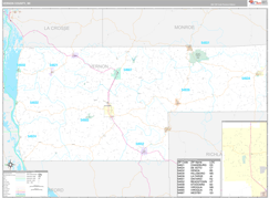 Vernon County, WI Digital Map Premium Style