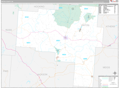 Vinton County, OH Digital Map Premium Style