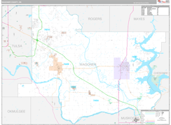 Wagoner County, OK Digital Map Premium Style