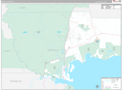 Wakulla County, FL Digital Map Premium Style