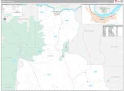 Wasco County, OR Digital Map Premium Style