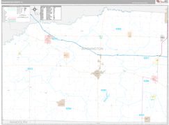 Washington County, IL Digital Map Premium Style