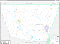Washington Parish (County), LA Digital Map Premium Style