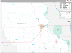 Washington County, NE Digital Map Premium Style