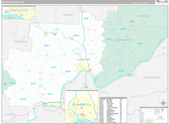 Washington County, OH Digital Map Premium Style
