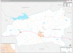 Washington County, TX Digital Map Premium Style