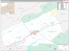 Washington County, VA Digital Map Premium Style