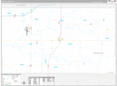 Washita County, OK Digital Map Premium Style