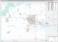 Washtenaw County, MI Digital Map Premium Style