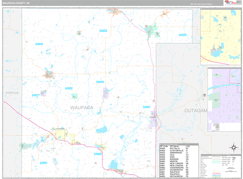 Waupaca County, WI Digital Map Premium Style