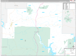 Wayne County, MO Digital Map Premium Style