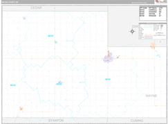 Wayne County, NE Digital Map Premium Style